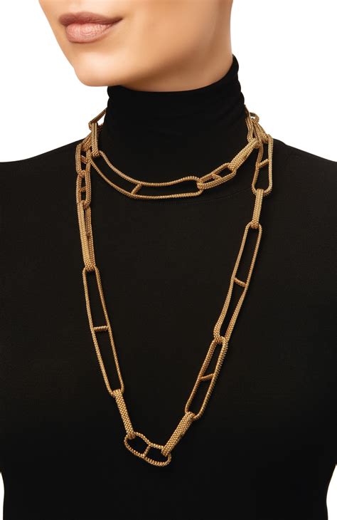 hermes necklace gold|hermes jewellery necklace.